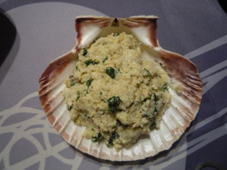 Saint Jacques gratinées à l'italienne